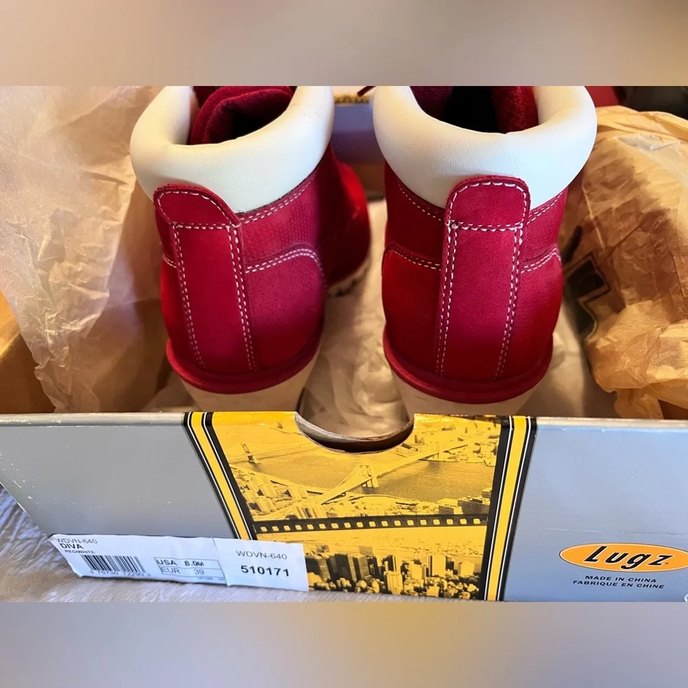 LUGS WOMEN’S Red Leather “DIVA” boot, size 8.5M, EUC - Picture 3 of 16